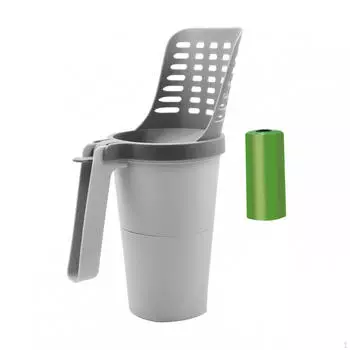 Cat Litter Spill-proof Sifter Simple Large Poop Scooper Holder for Dogs Pets