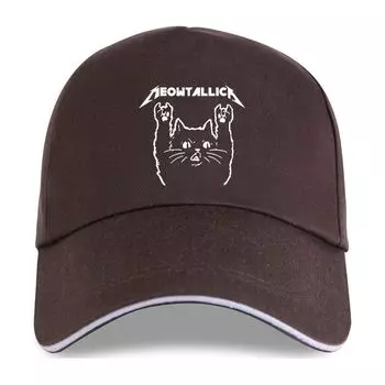 Cat Meowtallica Cat Рок-музыка Унисекс Бейсболка Темный Хизер Хлопок S-3XL Подарок Забавный