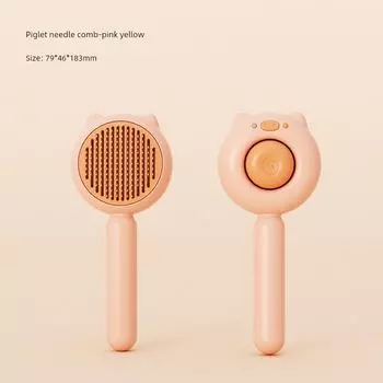 Cat Mr. Cat Comb Teddy Pet Comb Cat Comb Dog Fur Brush Comb Knot Untying Comb Hair Removal Comb Pet Supplies Piggy comb [Pink yellow]]