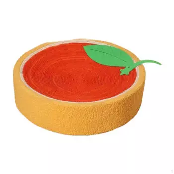 Миска-когтеточка «гнездо» для кошек с круглым дизайном из сизаля для друзей-кошек orange