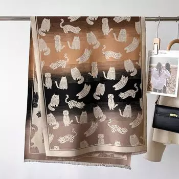 Cat Parrent кашемировый шарф женский толстый теплый зимние шарфы Bufanda мягкое высококачественное одеяло для дам офисные шали накидки