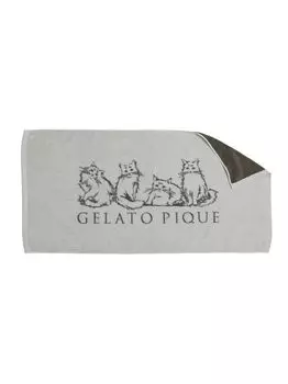 Cat Pattern Bath Towel PWGG242557 OWHT F [Gelato Pique] Women s