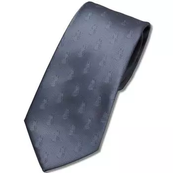 Cat pattern jacquard whole body cat pattern large sword width 5 colors ct12 [Anfang] weave, tie, 8.0cm, (gray)