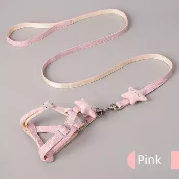 Cat Pulling Rope Dog Teddy Corgi Collar Dog Leash Cat Rope Small and Medium-Sized Dogs Chest Strap Pet Supplies S Suggested 1.50 kg-4.00 kg Pink