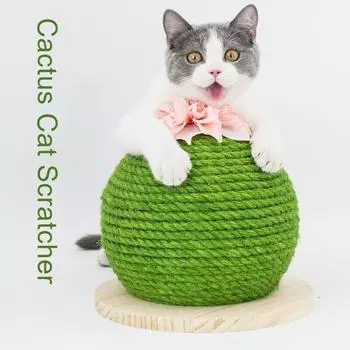 Cat Roly-Poly Scratcher Balls Кактус Cat Scratcher Motion Игрушка для котенка Беговая дорожка для кошек Интерактивные наклоняемые игрушки для кошек и кошек Cactus