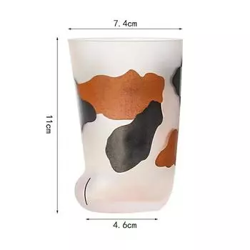 Cat s Claw Cup Cute Glass Couple Creative Cat s Foot Cup Household Water Cup Ins Casual Breakfast Glass Cup 300ml