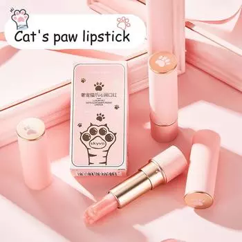 Cat s Claw Розовый температурный бальзам для губ, меняющий цвет || Увлажняющая губная помада, предотвращающая высыхание, увлажняющий уход за губами