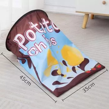 Cat s Paw Cat Bag Toy Diamond Bag Self-Hi Relieving Stuffy Handy Gadget Cat Teaser Cat Tunnel Ringing Paper Cat Toy Pet Supplies Brown [regular French fries drill bag]]