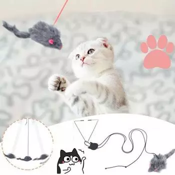 Веревка для кошек, мышь, выдвижная игрушка для кошек, подвесная дверь, выдвижная веревка для кошек, мышь, игрушка для домашних животных