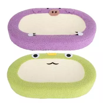 Кошачья когтеточка 24 дюйма, очень большая противоскользящая сизалевая когтеточка, миска для домашних кошек Frog