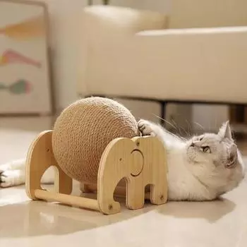 Cat Scratching Ball Toy Kitten Sisal Rope Ball Board Grinding Paws Toys Cats Scratcher Wear-resistant Pet Furniture Supplies