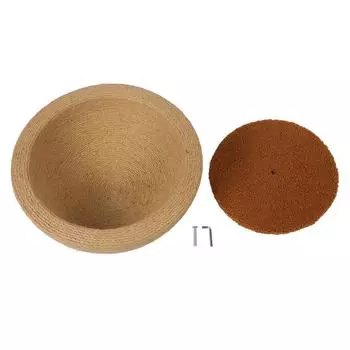 Cat Scratching Board Bowl Multifunction 2 in 1 Sisal Cat Scratcher Lounge Bed For Kitten Tilted Tilted Style