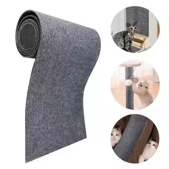 Cat Scratching Mat Trimmable Self-Adhesive Carpet Cats Scratch Board for Anti-scratch Sofa Furniture Protection Paws Sharpen Mat