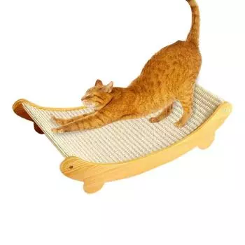 Cat Scratching Pad Sisal Cat Scratchers Sisal Bed & Board for Scratching Reusable Sisal Cat Scratching Ramp for Small Cats Pets