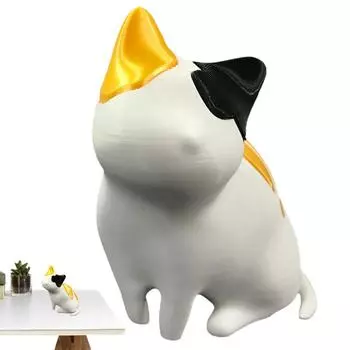 Cat Sculpture 3D Printed Art Sculpture Home Table Decoration Aesthetic Statue Creative Figurine For Bedroom Living Room