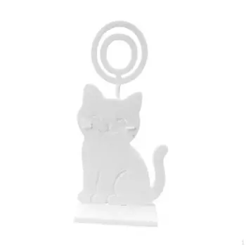 Cat Shape Place Card Stand Wedding Table Number Holder Decorative Craft Trendy Picture for