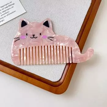 Cat Shaped Acetate Comb Wide Toothed Lovely Makeup Comb Hair Accessories Hair Styling Tool Hairdressing Comb Barber Shop Salon