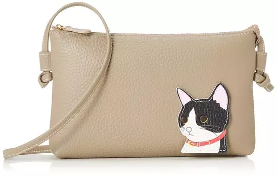 Cat Shoulder Bag Sand Beige 52521 [Kitamura] P-0683 Women s (Hachiware)