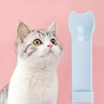Cat Strip Squeeze Spoon Cat Strip Feeder for Lickable Wet Cat Treats Pet Liquid Snack Feeding Tool Cat Feeder Pet Supplies синий