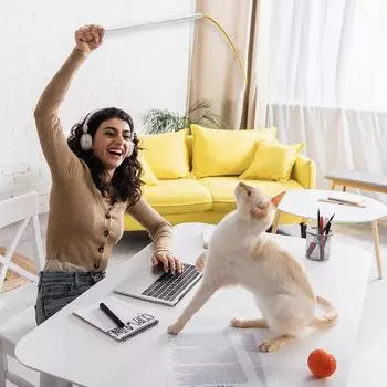 Cat tease funny stick simulated mouse tail cat toy silicone Long tail pet interactive toy cat cat hunting pet products