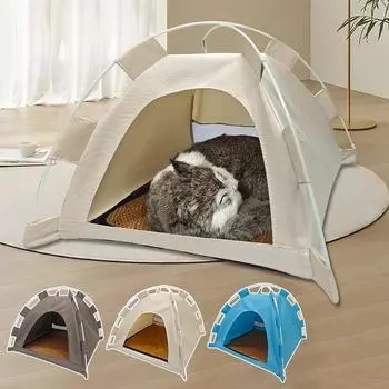 Cat Tent Bed Waterproof Portable House Outdoor Pet Warm Cushions Furniture Sofa Basket Winter Beds Kitten Sleeping Nest Tents 35x35x30cm