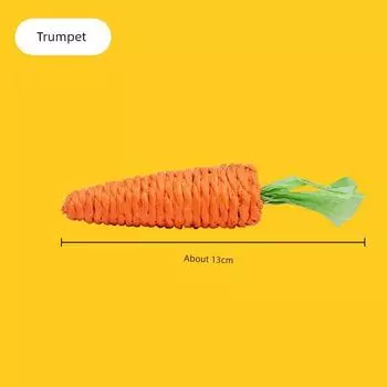 Cat Toy Bends and Hitches Carrot Molar Long Lasting Dog Small Size Dogs Teddy/Pomeranian Interactive Relieving Stuffy Pet Supplies 1 bite-resistant carrot small size