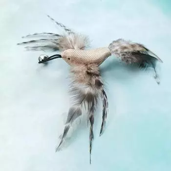 Cat Toy Feather Fixed Interactive Bell Funny Cat Stick Teaser Feather Toys Kitten Funny Colorful Rod Cat Wand Toys