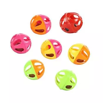 Cat toy Hamster Chinchilla Cat Dog Cat toy Hollow two-color pet bell ball Plastic round pet toy assemblable set