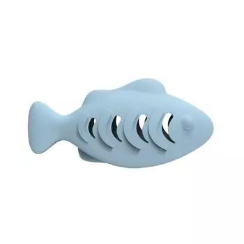 Cat Toy Interactive Silicone Fish Pet Toys For Kitten Teeth Cleaning Leak Food Cat Chew Toys Food Storage Toy Pet Supplies 118mm