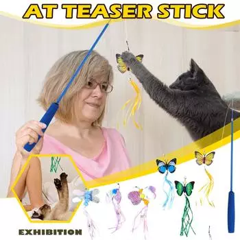 Cat Toy Interactive Toy Dragonflies Butterflies And Beading Cat Toy One Size