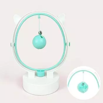 Cat Toy Interactive Toys with Swinging Ball Replaceable Plush / Leaking Balls Battery Operated Perpetual Swing Toys for Kitten синий