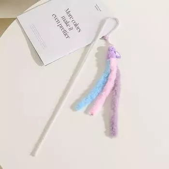 Cat Toy New Arrival Cat Cat Teaser Stuffed Bunny Interactive Kitten Toy with Bell Pet Supplies Purple Bunny