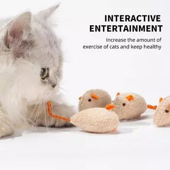 Cat Toy Plush Mouse Cute Modeling Bite-resistant Kitten Catnip Toy Universal Fun Interactive Entertainment Pet Supplies