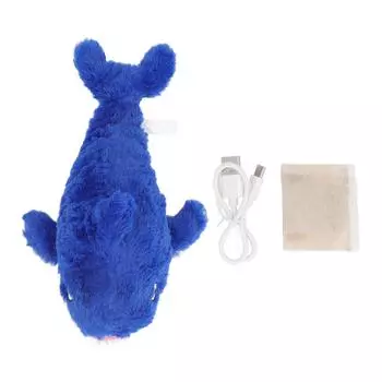 Cat Toy Rechargeable Electric Cat Toy Bite Resistant Teeth Grinding Plush Pet Toy Anxiety Reduction