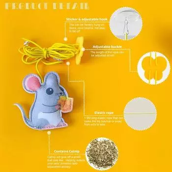 Cat Toy Swing Hanging Retractable Rope Sound Toy Feather Ball Caterpillar Cat Toy Catnip Pet Cat Toys