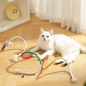 Cat toys, cat teasers, kitten teething ropes, cat self-entertainment and boredom relief pet supplies оранжевый