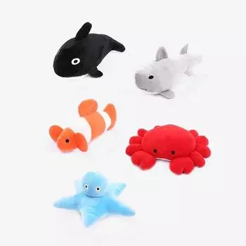 Cat Toys Ocean Catnip funny cat dogs plush toys Bite resistant teething pet supplies XS