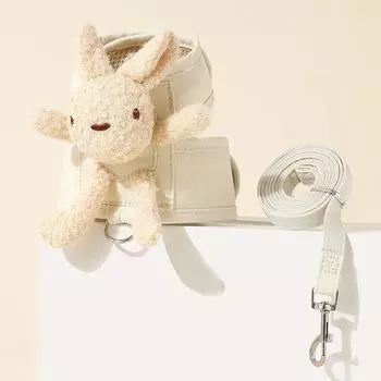 Cat traction rope plush bunny outdoor pet chest back cat traction cat chain cat rope pet supplies S (recommended within 3kg)