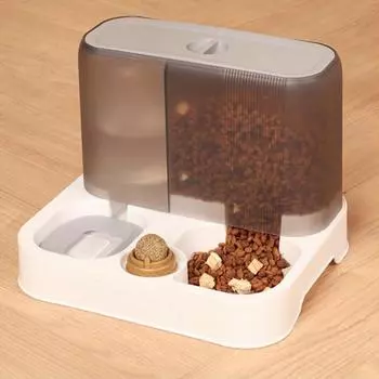 Миска для воды для кошек средней вместимости, съемная, двойная, для домашних животных, миска для воды и еды для домашних животных