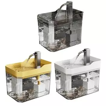 Cat Water Fountain with Quiet Pump Auto Filter USB Anti-Dry Burning Pet Fountain Cat Fountain for Cats Indoor белый