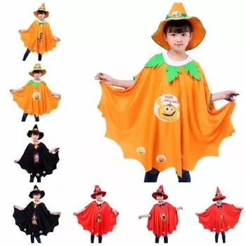 Cat Witch Cloak Hat Outfit Halloween Children Clothes Funny Halloween Children s Cape Kid Gifts Style C