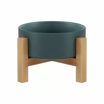 Cat with natural bamboo with pet food feeding pet pet cat food cat easy to for cat cat easy to stable tableware, ceramic, stand, legs, bowl, bowl, зелёный