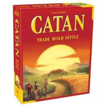 Catan Studio Настольная игра Catan (Стандартная версия) Семейная настольная игра для взрослыхСемейная настольная играПриключенческая настольная игра Возраст 10+ 3-4 игрока Средняя игра