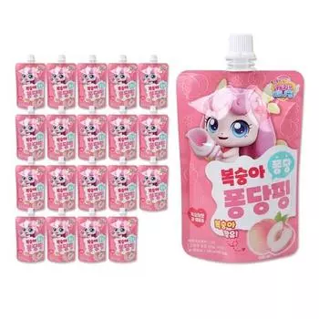 Catch Tiniping Peach Fondant Fondant Ping Drink 100 мл, персик, 100 мл, 20 штук, популярный персонаж в Корее