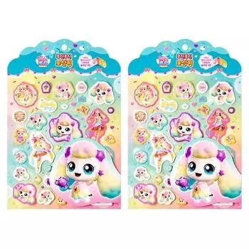 Catchtiniping Сладкая и кислая большая мягкая наклейка Posilping, популярный персонаж в Корее