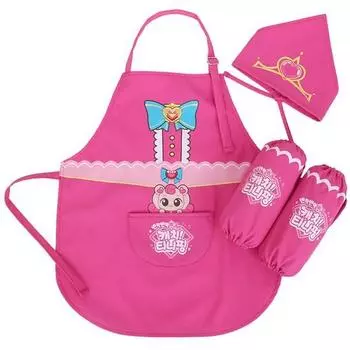 Catchtinipping Girls Apron + Hatching Waterproof Tosi + Bandana Set PP055, a popular character in Korea