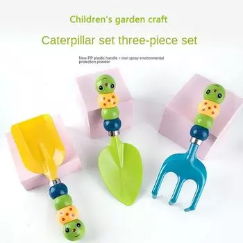 Caterpillar Set Children Gardening Tool Candy Color Rake Safe Kids Garden Tool Yard 1set