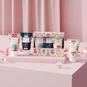 Cath Kidston Веганский дикая роза и крем для рук Queen s Triple Plan (30млX3)