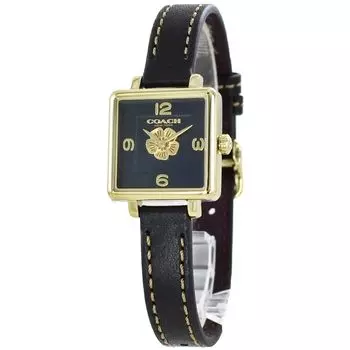 Cath Leather Watch Black Leather 14503695 [Coach] Women s [Item]
