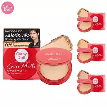 Cathy Doll Cover Matte Powder Pact SPF30 PA+++ 12 г - Тайская косметика 01 Ivory